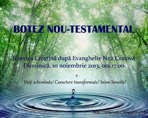 Afis botez la BCE Nr. 2 Craiova 2013