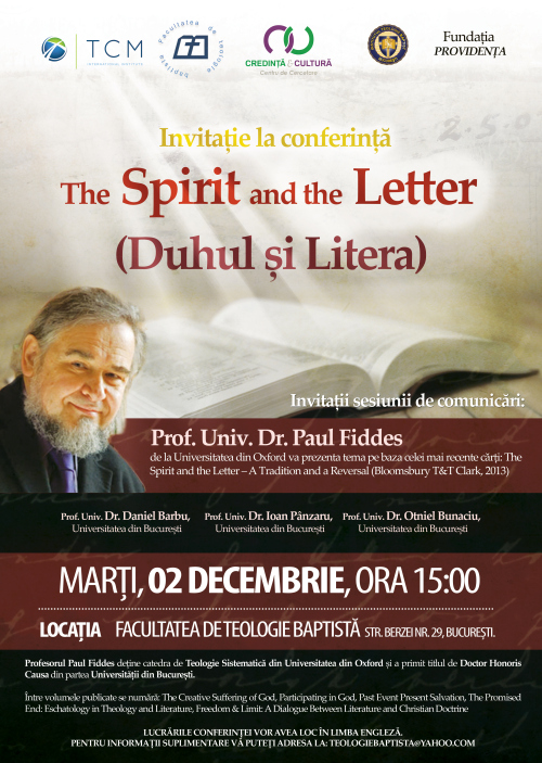 invitatie litera si duhul