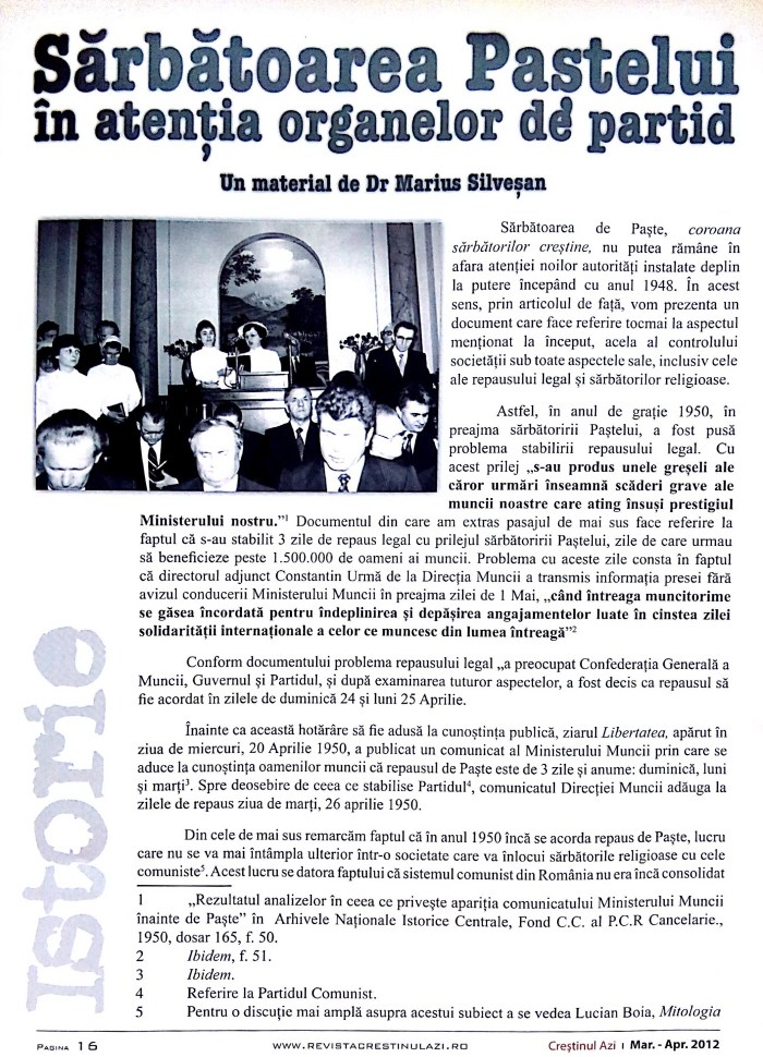 Sărbătoarea Paștelui în atenția organelor de partid_2