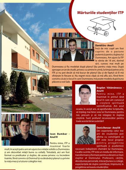 Foaie de Informare Institutul Teologic Penticostal Bucuresti Mai 2015