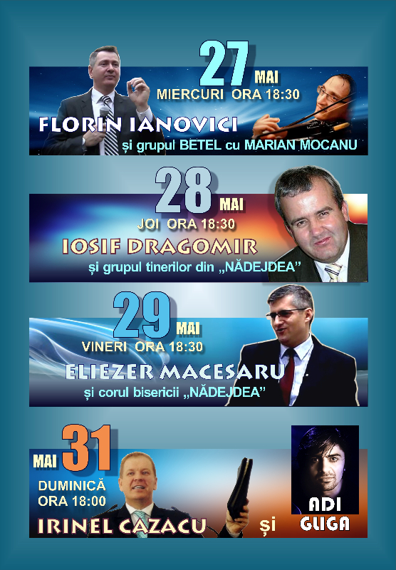 Afiș Evanghelizare BCB Nădejdea - mai 2015