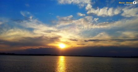 Apus de soare în București (10 mai 2015), cer albastru