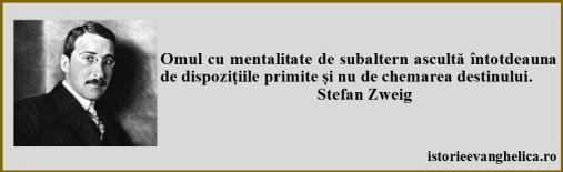 Stefan Zweig - mentalitate de subaltern
