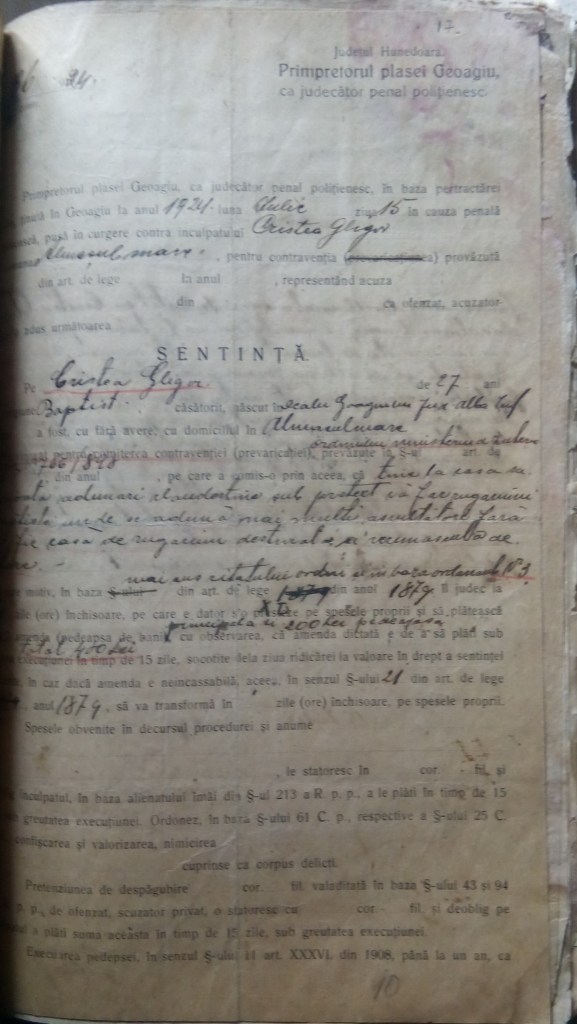 Sentință Gligor Cristea (1)