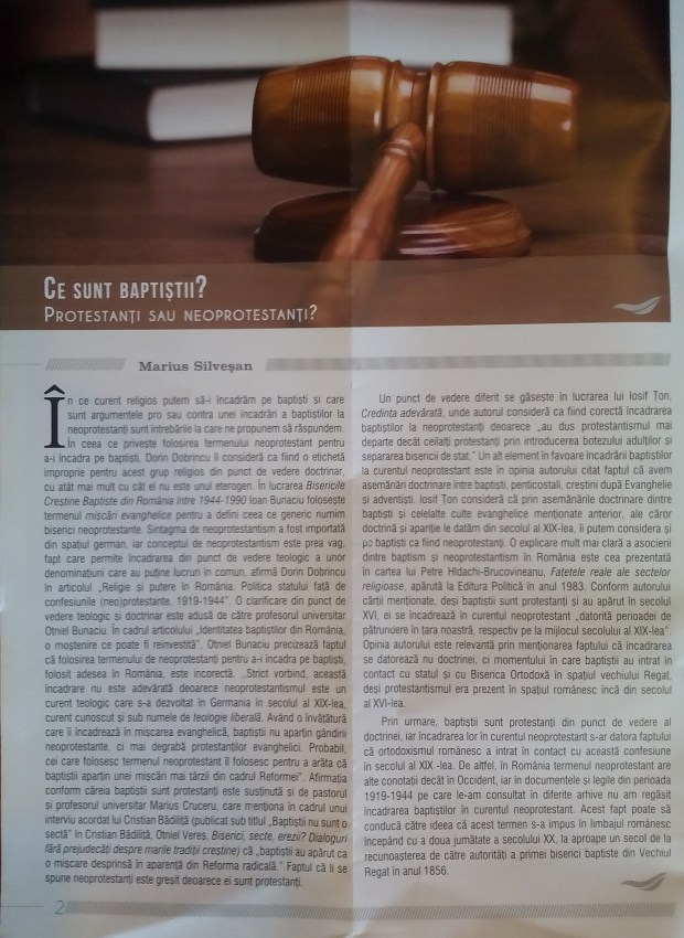 Ce sunt baptiștii - Farul Creștin Octombrie 2015