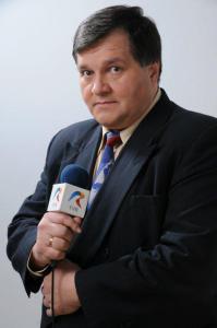 Cristi Țepeș cu microfonul TVR